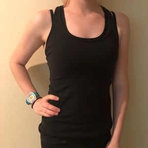 Black SoulCycle and Lululemon Tank Top